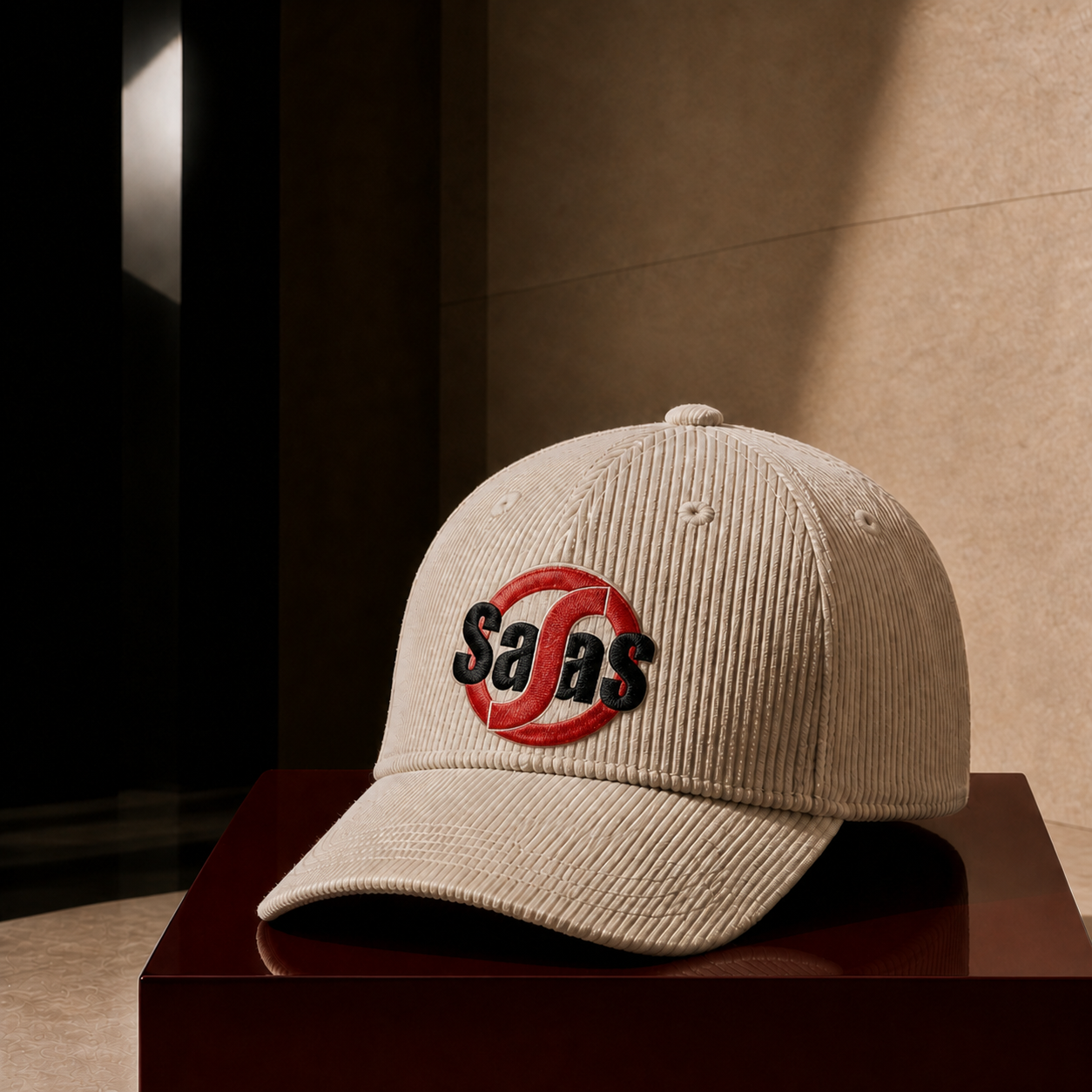 Warm stone No SaaS corduroy cap