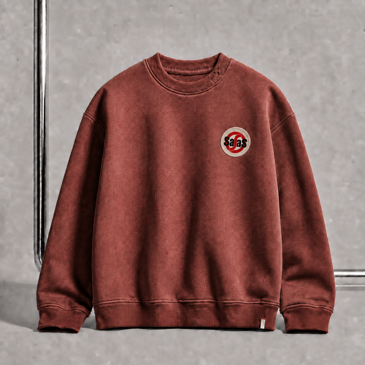 Washed clay heavyweight crewneck sweatshirt